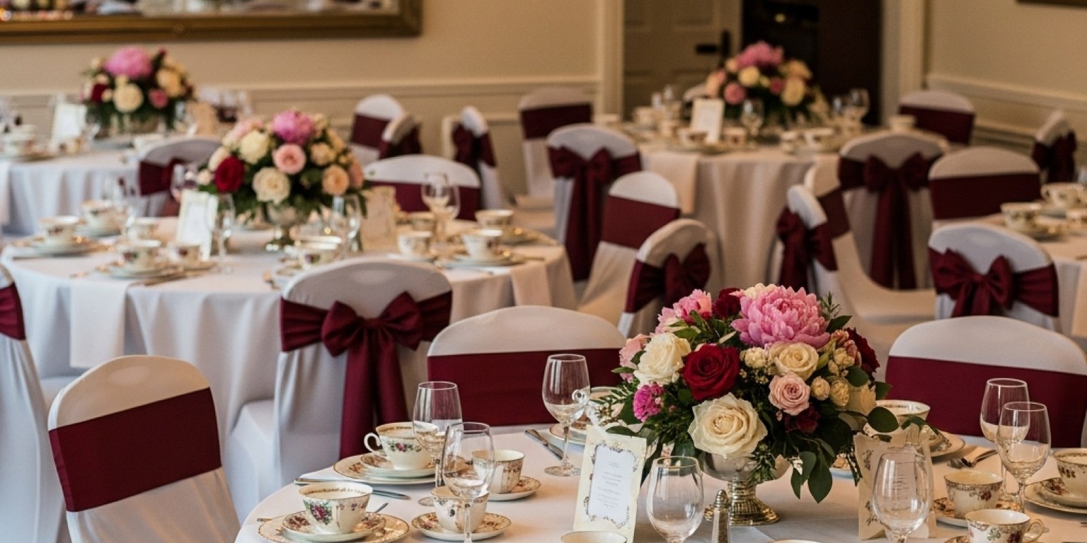 Grand Room private event space set for a large party
